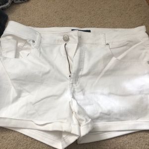 white jean shorts